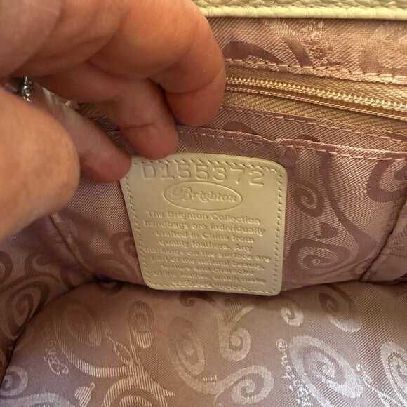 Brighton Women's Shoulder Bag Purse Fresca Ivory Colorful Hearts Leather D155372 - Picture 5 of 11